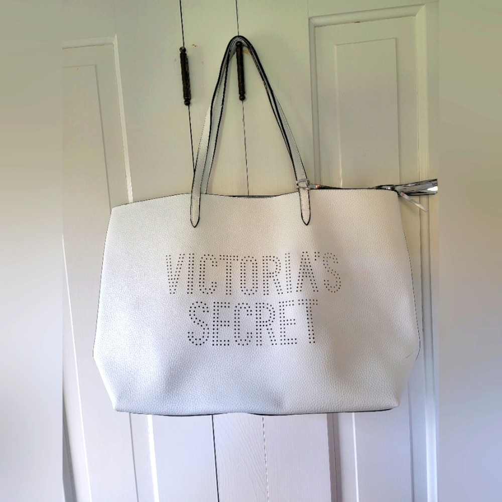 Victoria's Secret tote bag.